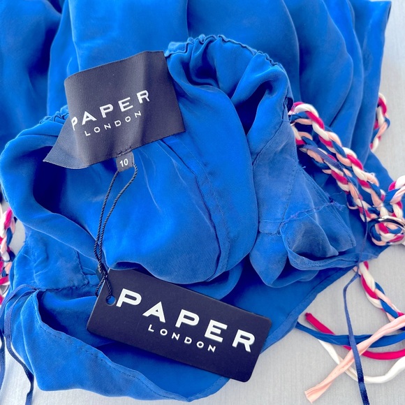 PAPER LONDON - NWT- Blue nautical jumpsuit size S/M open back - Picture 6 of 10